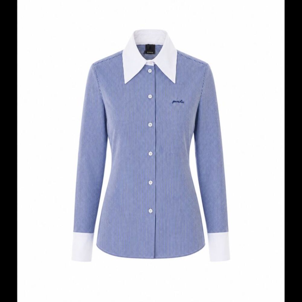 Pinko Women Chysis Logo Striped Shirt